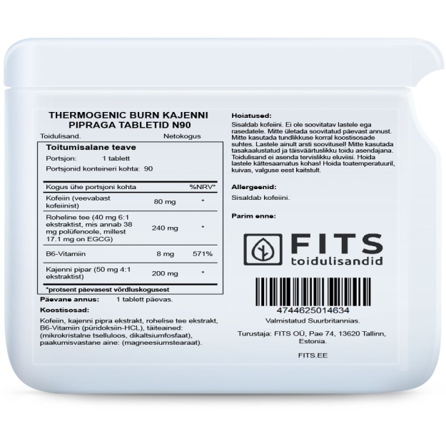Thermogenic Burn sisältää Capsicum 90 tablettia Thermogenic Burn sisältää Capsicum 90 tablettia