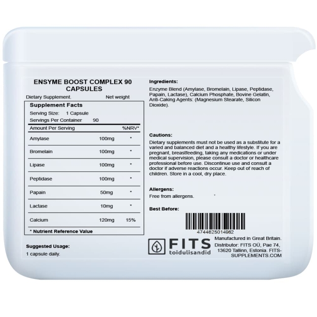 FITS Enzyme Boost Complex kapsulas bilde FITS Enzyme Boost Complex kapsulas fotogrāfija
