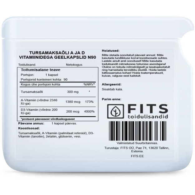 FITS Cod Liver Oil with Vitamins A and D 90 softgels picture FITS Cod Liver Oil with Vitamins A and D 90 softgels photo