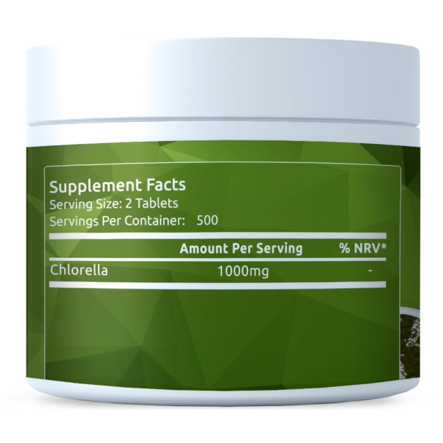 FITS Chlorella BIO 500mg tabletės N1000 paveikslėlį FITS Chlorella BIO 500mg tabletės N1000 nuotrauka
