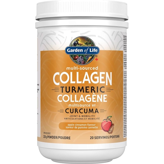 Garden of Life Multi-Sourced Collagen Turmeric 220 g - Apple Cinnamon Garden of Life Multi-Sourced Collagen Turmeric 220 g - Apple Cinnamon