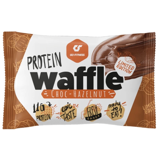 Go Fitness Baltyminis vaflis 50 g, šokoladinis lazdyno riešutas paveikslėlį Go Fitness Baltyminis vaflis 50 g, šokoladinis lazdyno riešutas nuotrauka