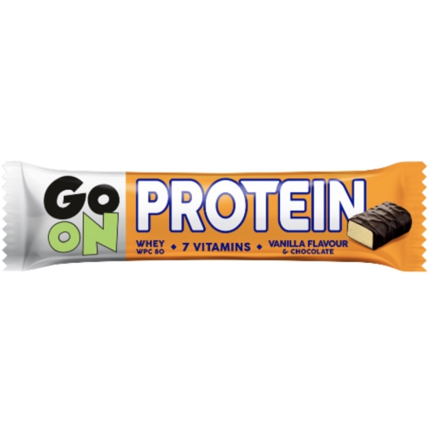 Go On Nutrition Протеиновый батончик 20% 24х50 г - ваниль картинка Go On Nutrition Протеиновый батончик 20% 24х50 г - ваниль фото
