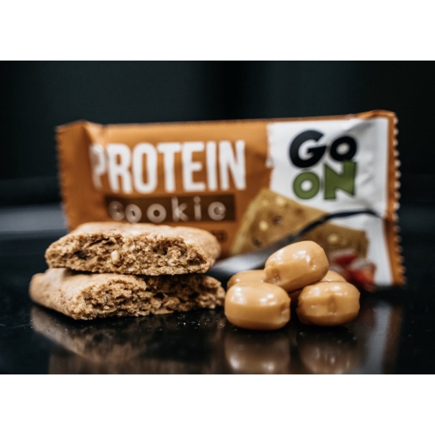 Go On Nutrition Proteiiniküpsis 50 g - soolakaramell pilt Go On Nutrition Proteiiniküpsis 50 g - soolakaramell foto