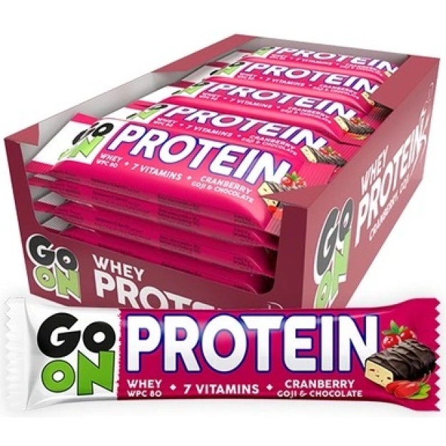 Baltymų batonėlis 20% 24x50 g - spanguolių