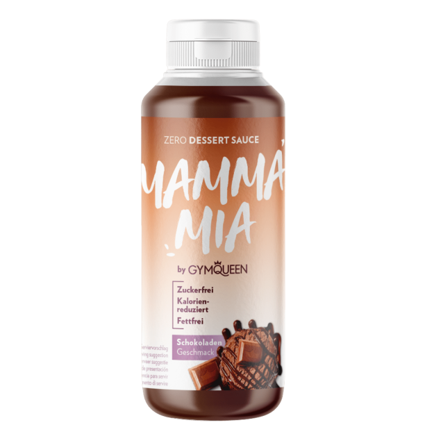 Gymqueen Mamma Mia zero kcal mērce 275 ml - šokolāde bilde Gymqueen Mamma Mia zero kcal mērce 275 ml - šokolāde fotogrāfija