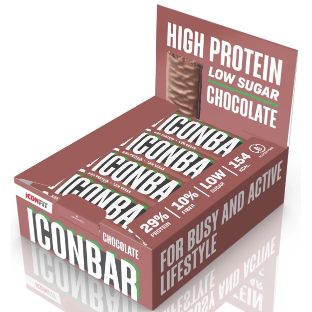 Iconfit Baltymų batonėlis BOX 12x45 g - šokoladinis nuotrauka