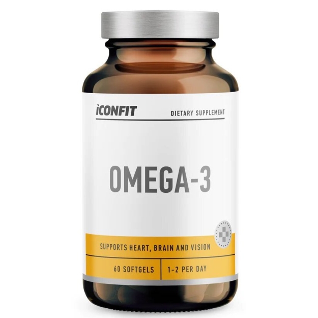 Iconfit Omega 3 60 kapsulas bilde Iconfit Omega 3 60 kapsulas fotogrāfija
