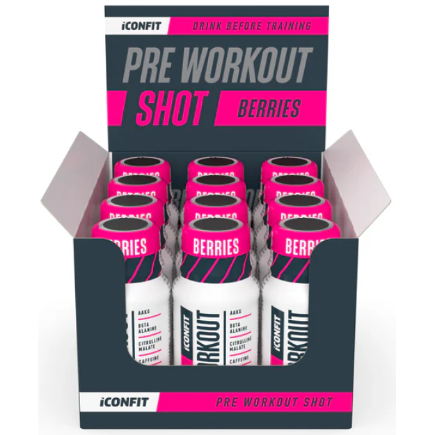 Iconfit Pre-Workout Shot 60 ml - Berries x 12 Iconfit Pre-Workout Shot 60 ml - Berries x 12