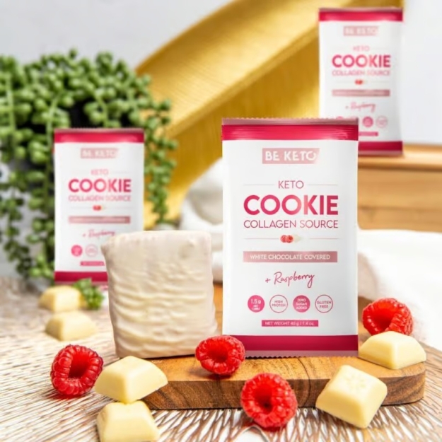 Keto Cookie 40 г - Малина и белый шоколад Keto Cookie 40 г - Малина и белый шоколад