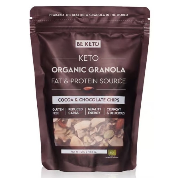 Keto Organic Muesli 250 g - Cocoa and chocolate chips Keto Organic Muesli 250 g - Cocoa and chocolate chips