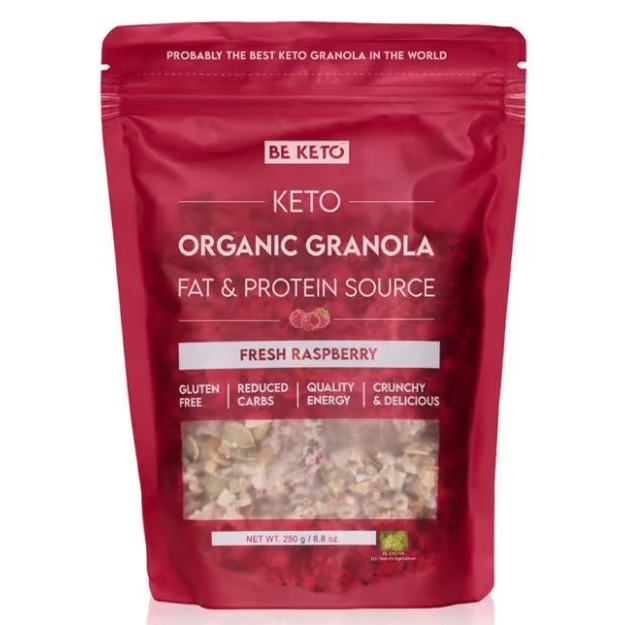 Keto Organic Muesli 250 g - Raspberry