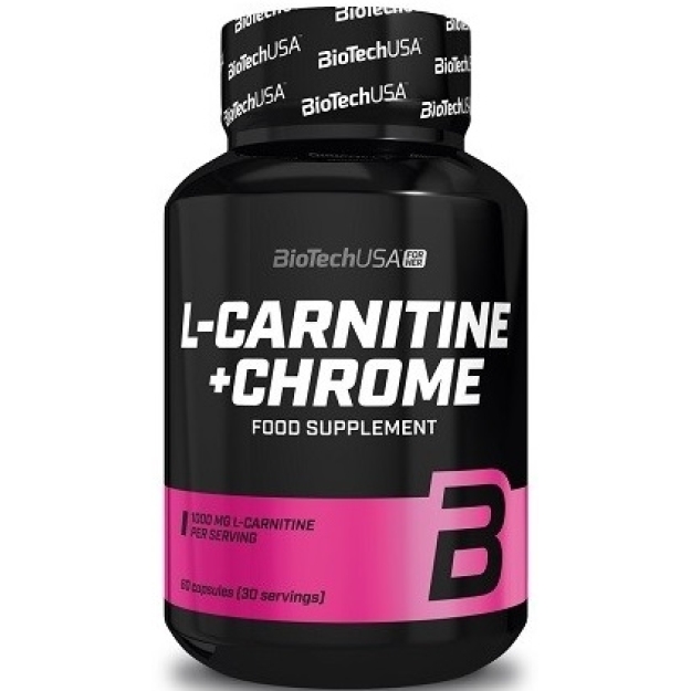 Biotech USA L-Carnitine + Chrome 60 caps fotogrāfija