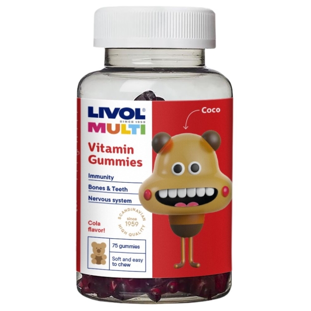 Livol Multi Bears 75 chewable gummies - Cola Livol Multi Bears 75 chewable gummies - Cola