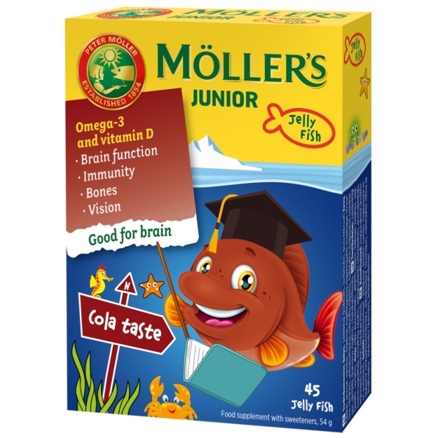 Möllers Omega-3 Junior 45 Jelly Fish - Cola Möllers Omega-3 Junior 45 Jelly Fish - Cola