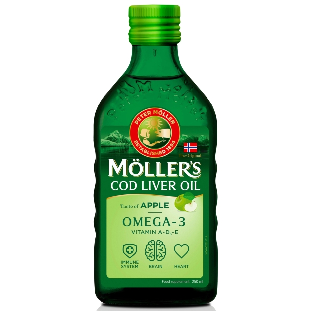 Möllers Fish Liver Oil 250 ml - Apple Möllers Fish Liver Oil 250 ml - Apple