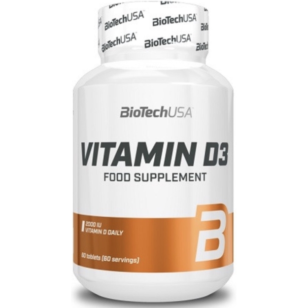 Biotech USA Vitamin D3 2000IU, 60tabs картинка Biotech USA Vitamin D3 2000IU, 60tabs фото