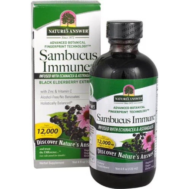 Nature's Answer Sambucus (Black Elderberry) Alcohol-Free 12000 mg 120 ml Nature's Answer Sambucus (Black Elderberry) Alcohol-Free 12000 mg 120 ml