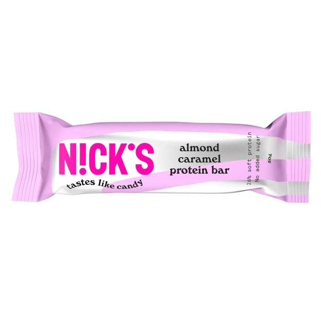 Nick's Olbaltumvielu batoniņš 50 g - mandeles Nick's Olbaltumvielu batoniņš 50 g - mandeles