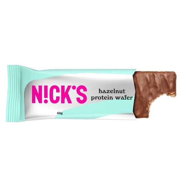 Nick's Baltymų vafliai 40 g - lazdyno riešutai