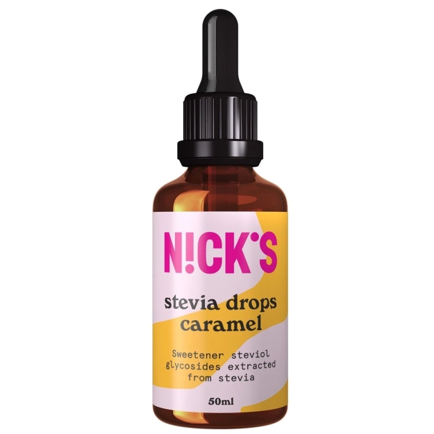 Nick's Stevia Drops 50 ml - Karamell pilt Nick's Stevia Drops 50 ml - Karamell foto