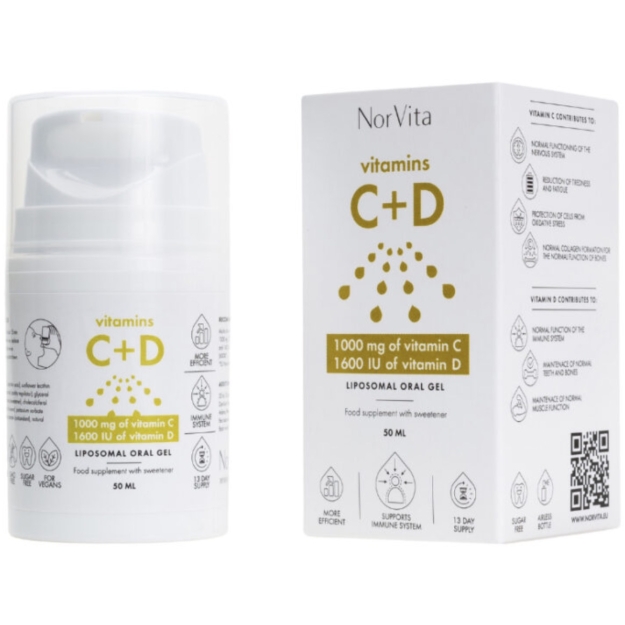 NorVita C+D liposoomne geel 1000 mg + 1600 IU 50 ml pilt NorVita C+D liposoomne geel 1000 mg + 1600 IU 50 ml foto