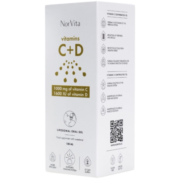 NorVita C+D liposoomne geel 1000 mg + 1600 IU 100 ml pilt NorVita C+D liposoomne geel 1000 mg + 1600 IU 100 ml foto