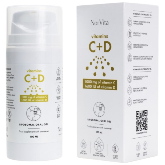 NorVita C+D liposoomne geel 1000 mg + 1600 IU 100 ml pilt NorVita C+D liposoomne geel 1000 mg + 1600 IU 100 ml foto