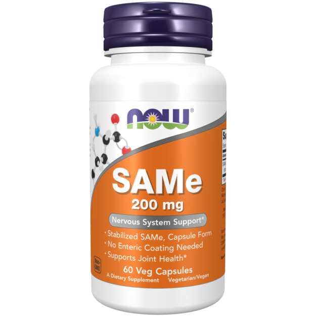 NOW Foods SAMe 200 mg 60 vegan kapslit pilt NOW Foods SAMe 200 mg 60 vegan kapslit foto