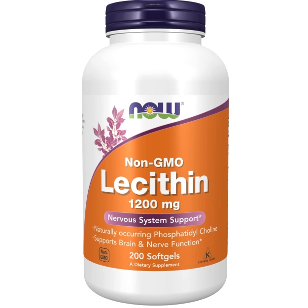 NOW Foods Letsitiin 1200 mg 200 pehmet geelikapslit pilt NOW Foods Letsitiin 1200 mg 200 pehmet geelikapslit foto