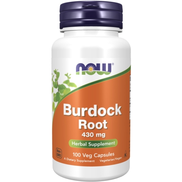 NOW Burdock Root 430 mg 100 capsules photo