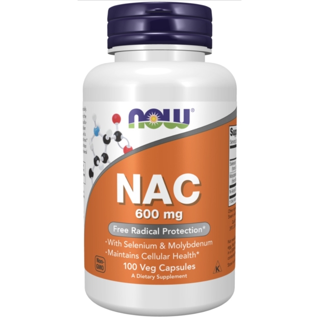 NOW Foods NAC seleeni ja molübdeeniga 600 mg 100 vegan kapslit pilt NOW Foods NAC seleeni ja molübdeeniga 600 mg 100 vegan kapslit foto