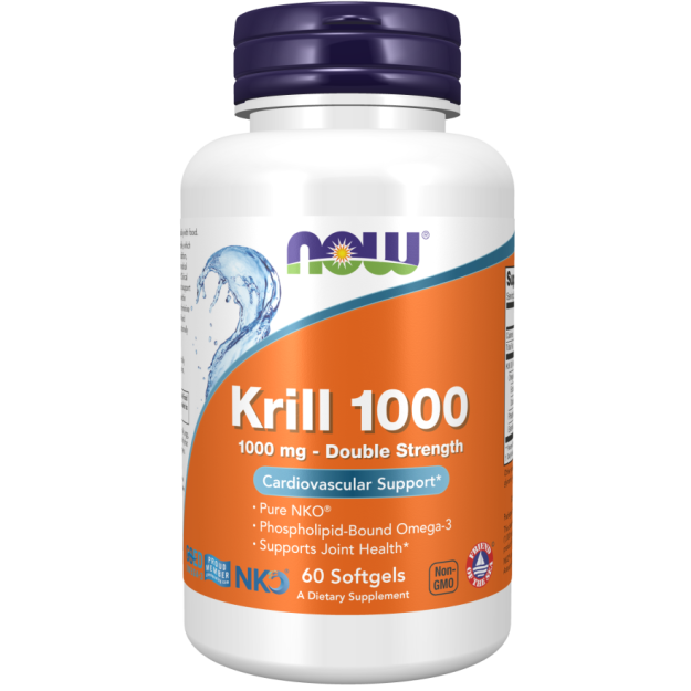 Масло криля Double Strength 1000 мг 60 гелевых капсул