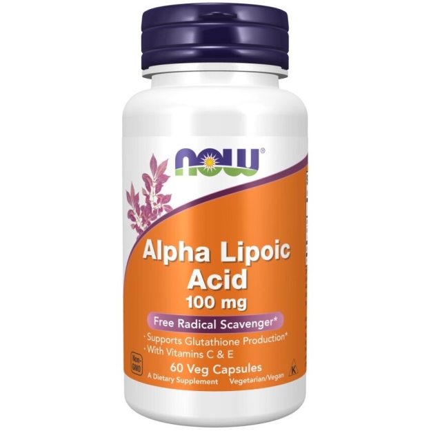 NOW Foods Alpha Lipoic Acid 100 mg 60 vegan capsules NOW Foods Alpha Lipoic Acid 100 mg 60 vegan capsules