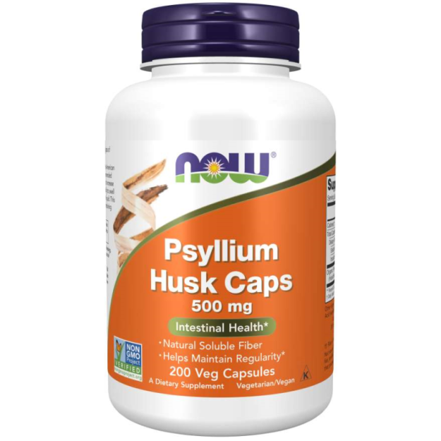 NOW Foods Psüllium Husk 500 mg 200 vegan kapslit pilt NOW Foods Psüllium Husk 500 mg 200 vegan kapslit foto
