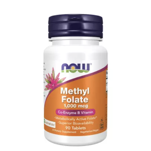 NOW Foods Metil Folāts 1000 mcg 90 tabletes NOW Foods Metil Folāts 1000 mcg 90 tabletes