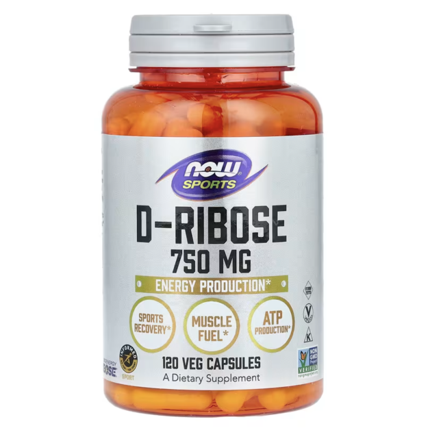 NOW Foods D-Ribose 750 mg 120 vegan capsules NOW Foods D-Ribose 750 mg 120 vegan capsules