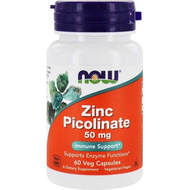 NOW Zinc Picolinate 50mg 60 veggie capsules picture NOW Zinc Picolinate 50mg 60 veggie capsules photo