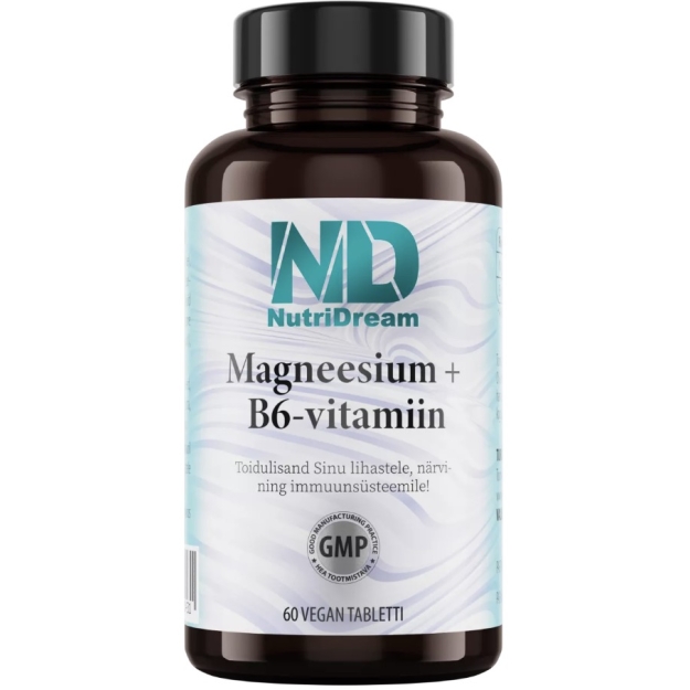 NutriDream Magneesium + B6 60 vege tabletid pilt NutriDream Magneesium + B6 60 vege tabletid foto