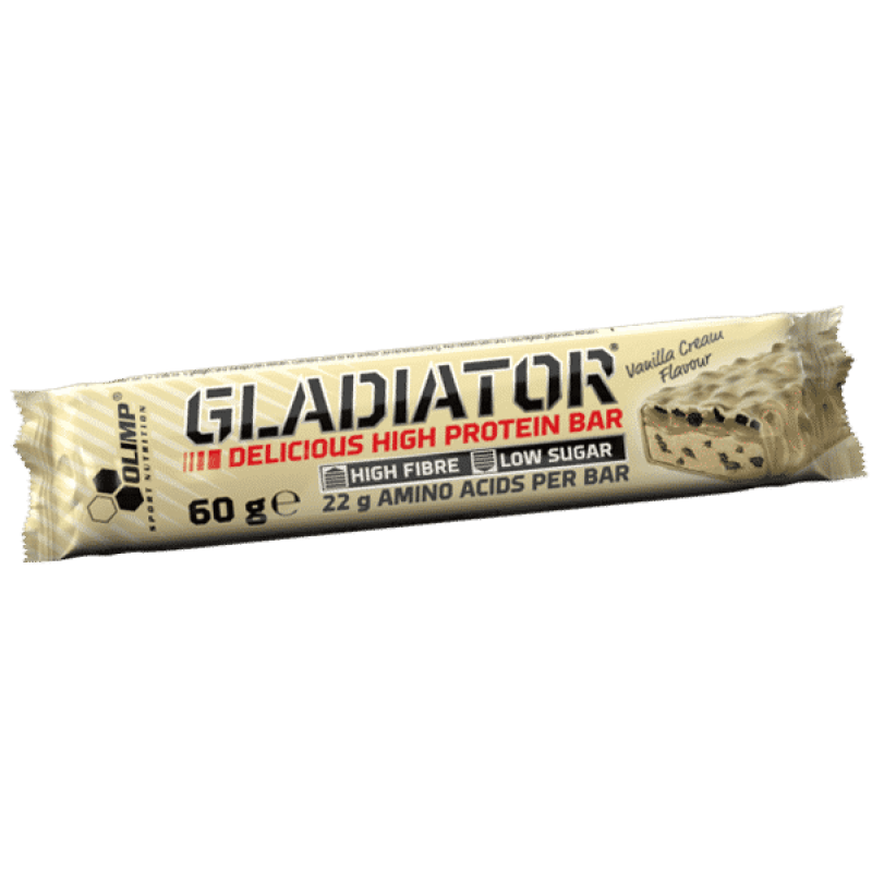 Olimp Gladiator bar 60 g - vaniljekreem foto