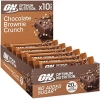 Optimum Nutrition Crispy Protein Bar 65 g - šokolaadi browny x 10 pilt Optimum Nutrition Crispy Protein Bar 65 g - šokolaadi browny x 10 foto