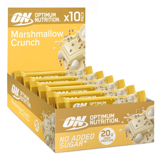 Optimum Nutrition Crispy Protein Bar 65 g - marshmallow x 10 Optimum Nutrition Crispy Protein Bar 65 g - marshmallow x 10