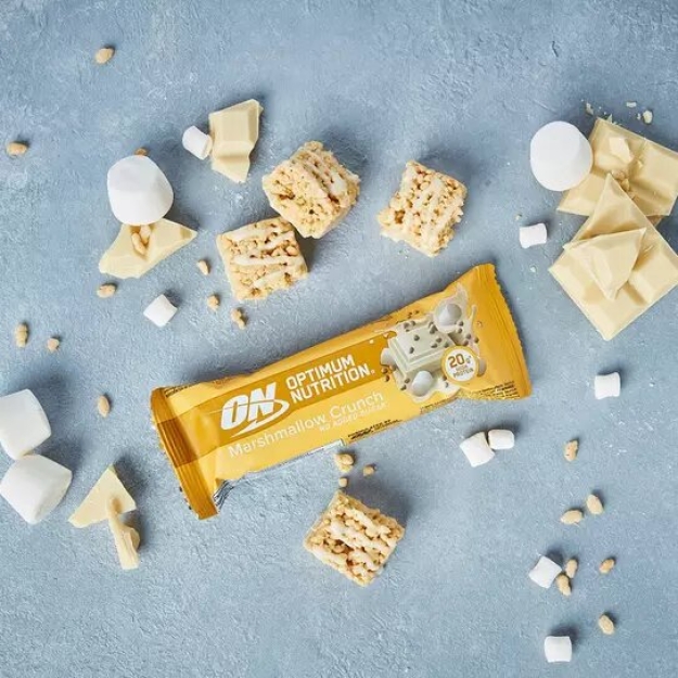 Optimum Nutrition Crispy Protein Bar 65 g - marshmallow x 10 Optimum Nutrition Crispy Protein Bar 65 g - marshmallow x 10