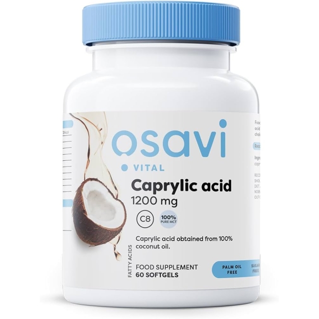 Osavi Kaprüülhape 1200 mg 60 geelkapslit pilt Osavi Kaprüülhape 1200 mg 60 geelkapslit foto