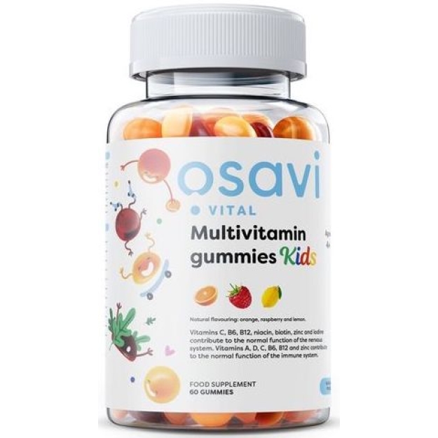 Multivitamīni bērniem 60 košļājamās konfektes