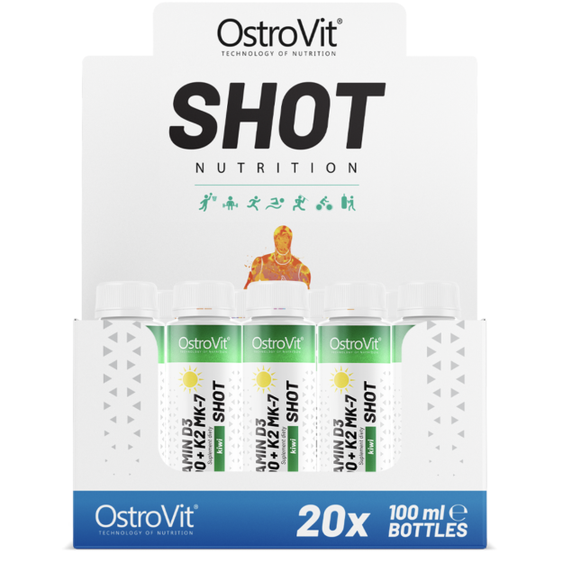 Ostrovit Vitamin D3 4000 + K2 MK-7 Shot 100 ml X 20