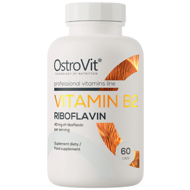 Ostrovit B2 vitamīns Riboflavīns 60 kapsulas