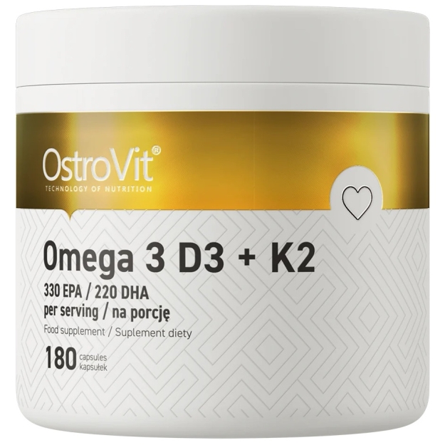 Omega 3 D3 + K2 180 kapsulas