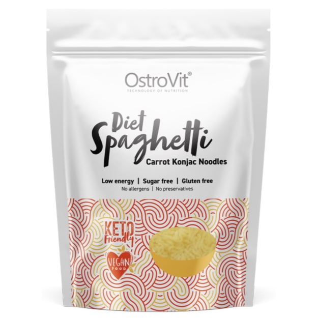 Ostrovit Diētiskās spageti burkānu Konjac nūdeles 400 g fotogrāfija