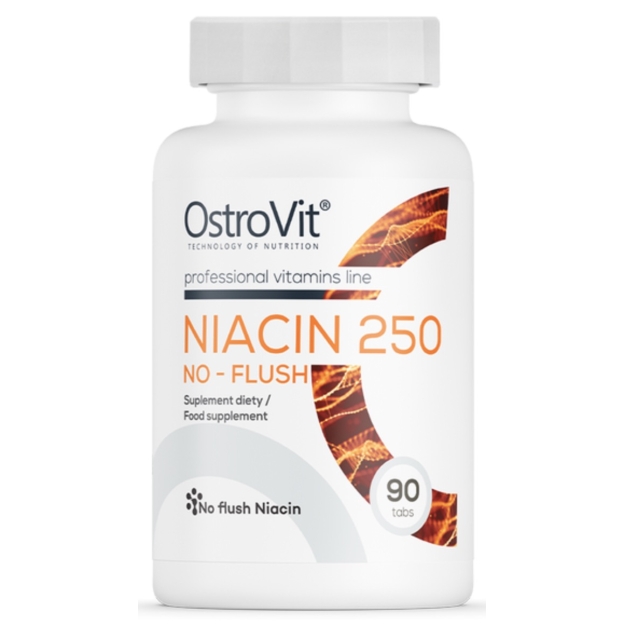 Ostrovit Niacīns 250 NO-FLUSH 90 tabletes bilde Ostrovit Niacīns 250 NO-FLUSH 90 tabletes fotogrāfija